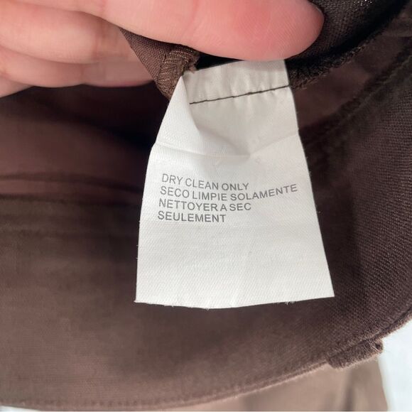 ~Vintage Bebe Women's Linen Straight Leg Pants 8 - Picture 7 of 8